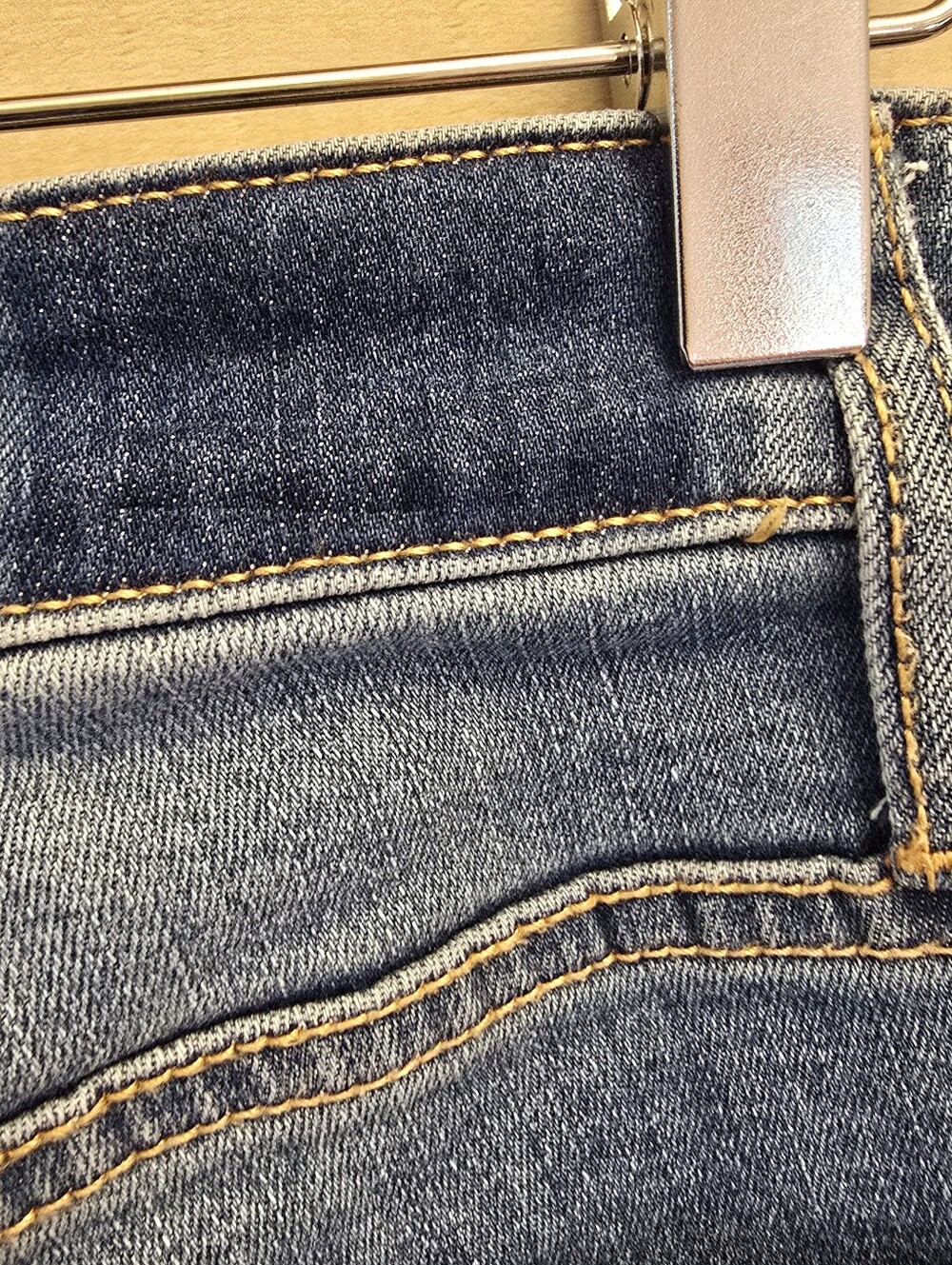 {3R/ 26W 31L} Hollister High Rise Flare Y2K Patchwork Stretchy Jeans - Picture 9 of 16